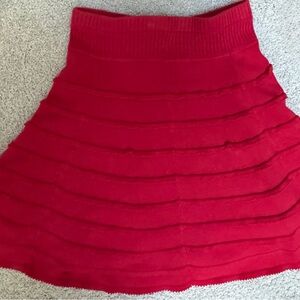Vintage Hanna Anderson Cotton Women’s Red Tiered A-line skirt-L